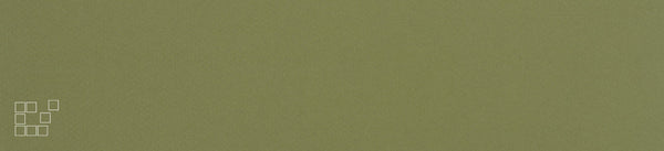 Olive green wall art banner with textured plaster and small outlined squares