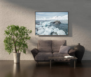 Grote brokken ijs langs de kustlijn van Antarctica | Foto Kunstprint Fine Art fotografische afdruk