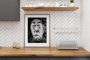 Sigarenrokende houten man Wandkunst