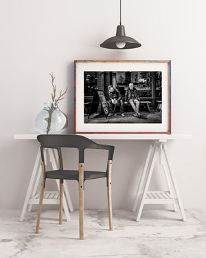 Artistico Fotografia in bianco e nero del paesaggio urbano di Dublino