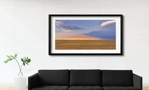 De landelijke schoonheid van Saskatchewan op het blauwe uur