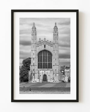 King’s College Chapel in Cambridge in black and white