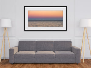 Calm Lake Ontario water at sunset