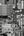 Arquitectura de la ciudad de Toronto con torres modernas y apartamentos de ladrillo en monocromo