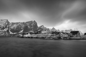 Winterlandschaft Sakrisøy Lofoten