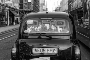black cab in London wall art