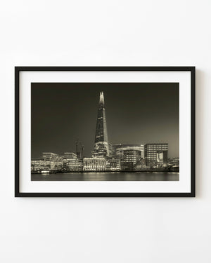 The Shard dominating London skyline at night