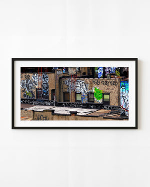 Manhattan-Graffitikunst auf dem Dach