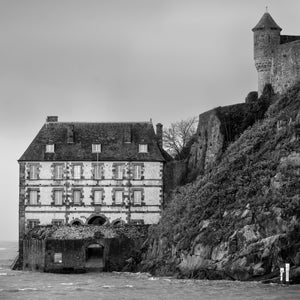 Französische Küstenfestung schwarz und weiß