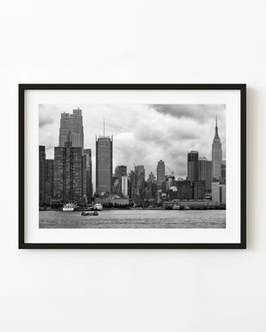 Skyline von New York City schwarz und weiß 2009