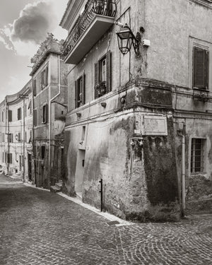 Zwart-wit Italiaans straatbeeld