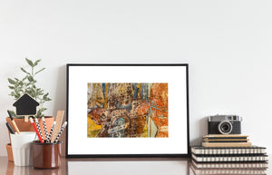 Graffiti-etsen op de muur van het Voronet-klooster | Foto Kunstprint Fine Art fotografische afdruk