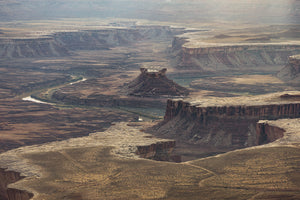 Colour landscape photograph of a river curving through Canyonlands National Park