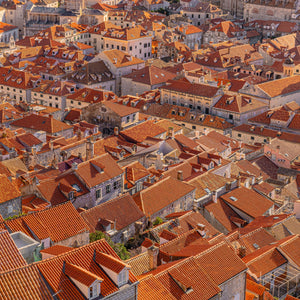 Historisch Dubrovnik Kroatië Oranje daken panoramisch uitzicht