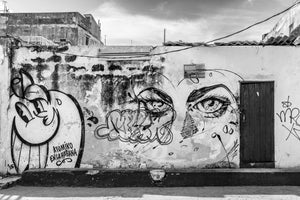 Wandkunst en met graffiti bedekte muur Havana | Foto Kunstprint Fine Art fotografische afdruk