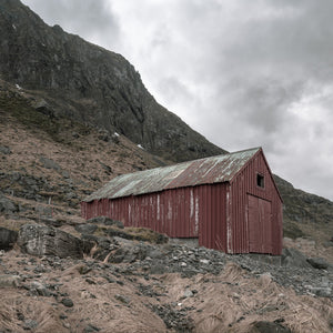 Ancienne maison à bateau rouge Lofoten Norvège | Photos Tirage d’art Fine Art impression photographique