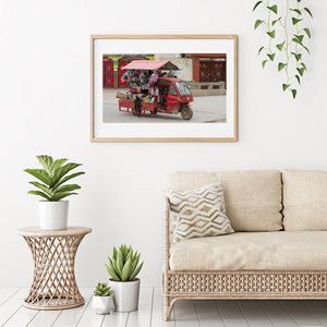 Straatverkopersvrachtwagen in Noord-China | Foto Kunstprint Fine Art fotografische afdruk