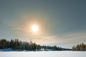 Sole sul lago ghiacciato nell'Ontario settentrionale | Foto Stampa d’arte Fine Art stampa fotografica